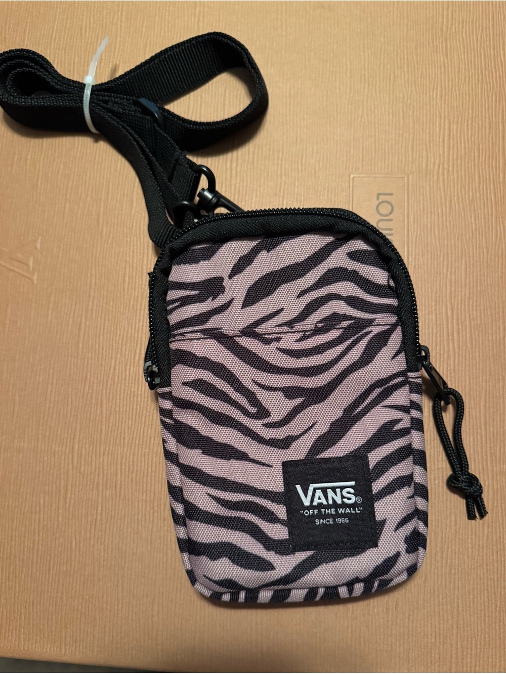 NWT Vans Pink Zebra Mini Crossbody Bag